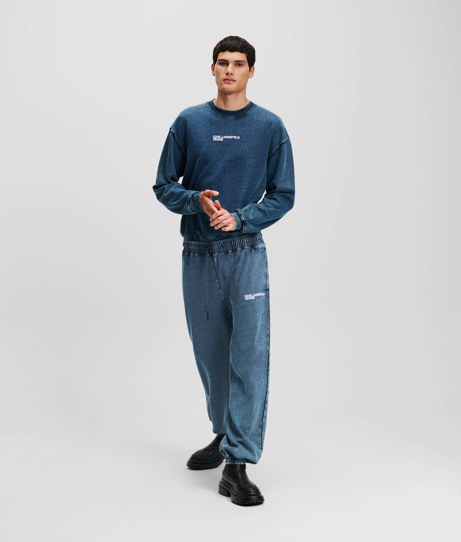 PANTALON DE JOGGING EFFET DÉLAVÉ À L'ACIDE KLJ