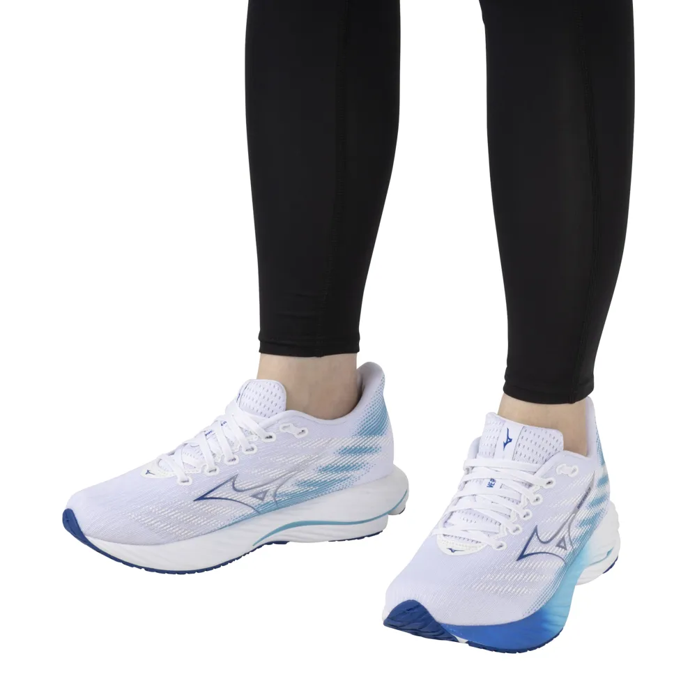 Mizuno Women's Wave Rider 28 White/Mugen Blue/River Blue