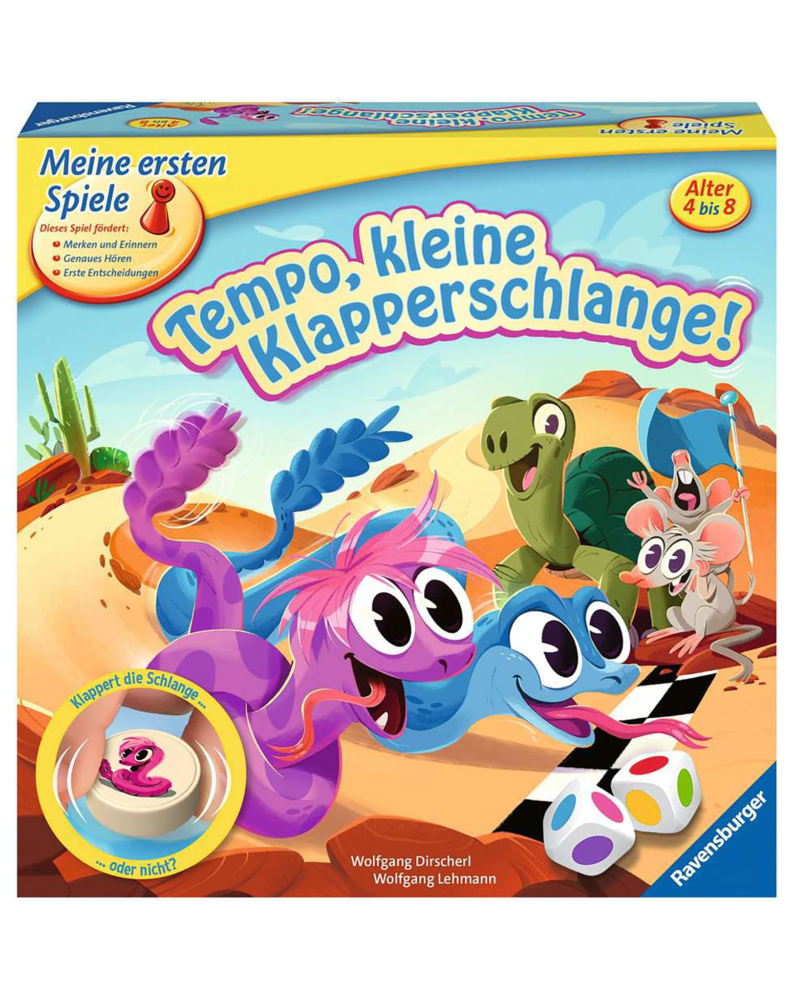 Brettspiel TEMPO, KLEINE KLAPPERSCHLANGE in bunt