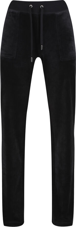 Juicy Couture Del Ray Classic Velour Pant Pocket Design Black