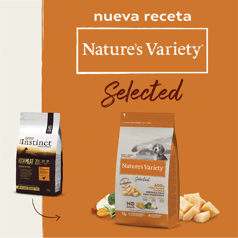 Ração para filhotes Nature's Variety Selected Chicken