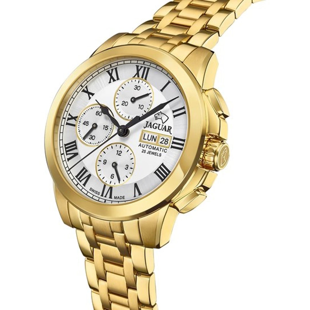 Jaguar Automatik Chronograph Day Date Goldig 45mm