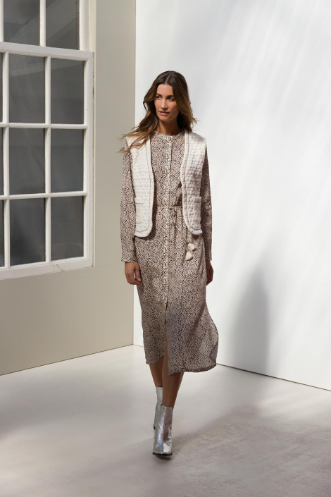 Ivy Beau beige dames jurk