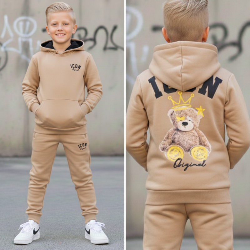 Icon bear crown set - beige