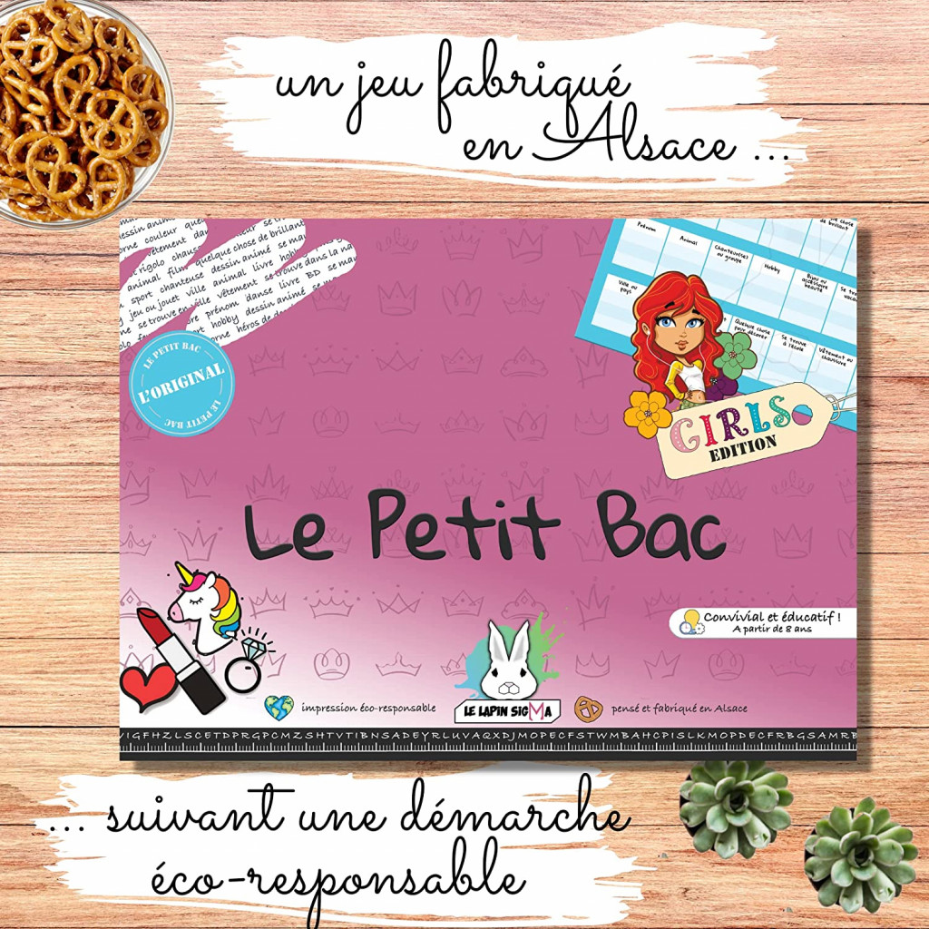 Jeu du Petit BAC - Edition Girls
