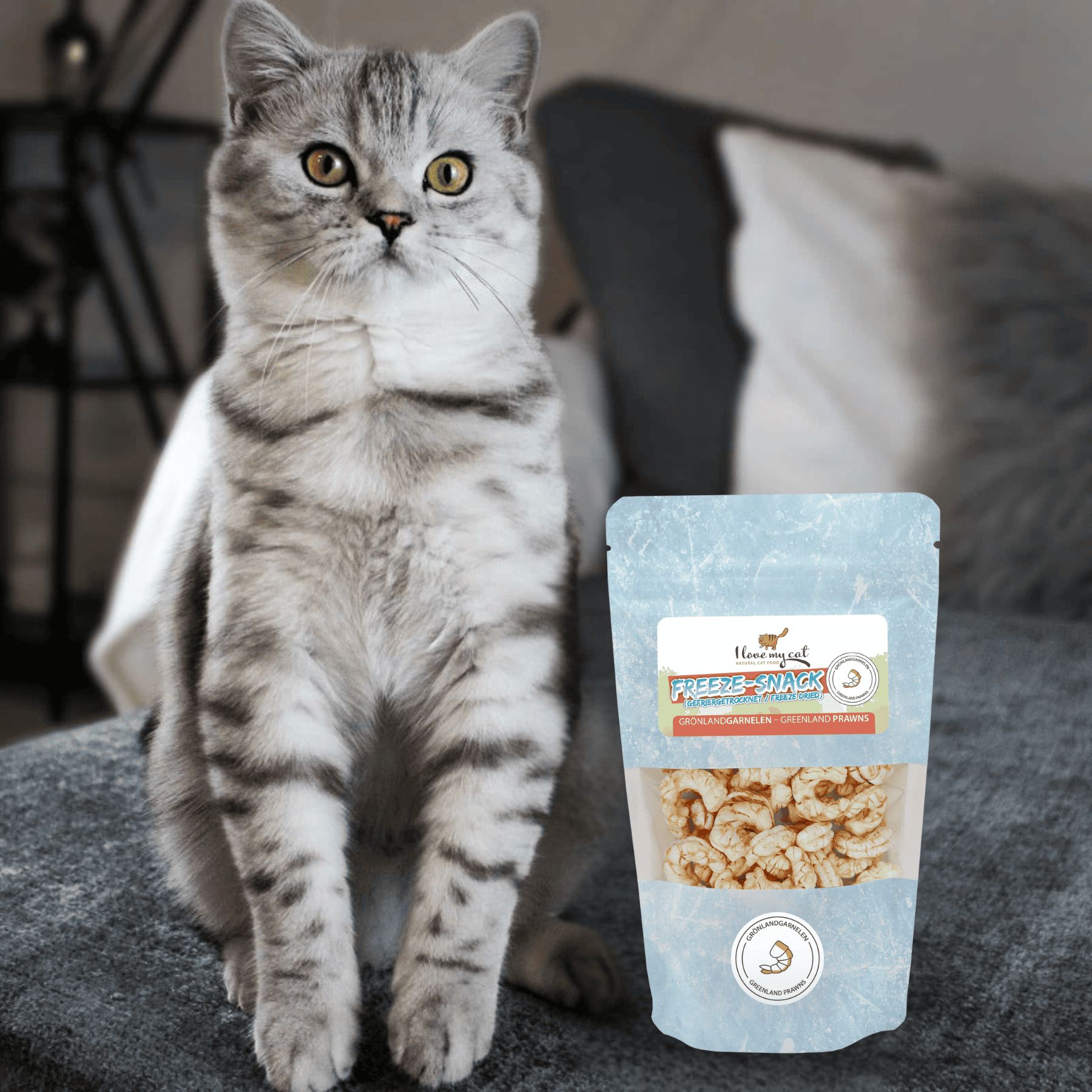 I love my cat Freeze-Snack für Katzen - Riesengarnelen (gefriergetrocknet)