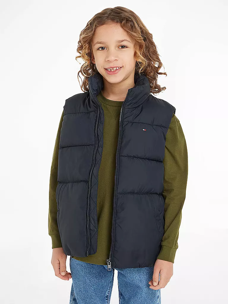 TOMMY HILFIGER Jungen Steppgilet dunkelblau