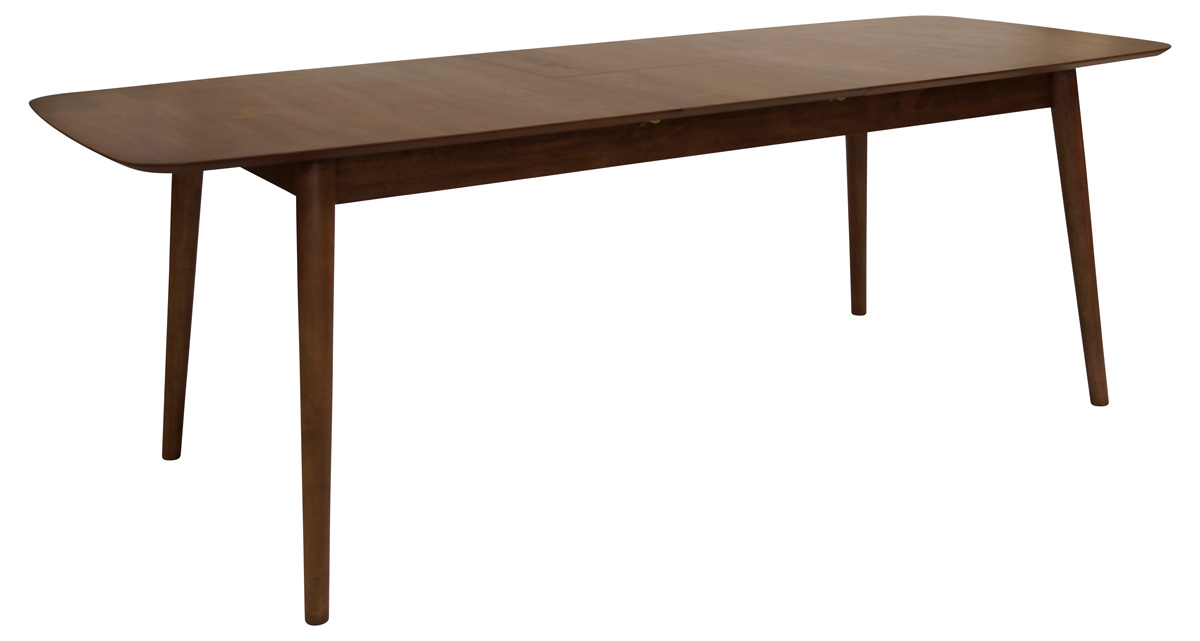 Uitschuifbare houten eettafel walnoot - 180 tot 219 x 90 cm