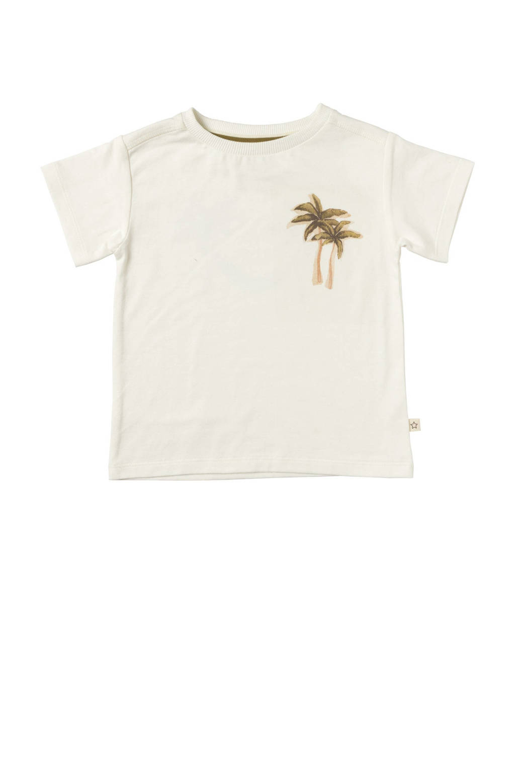 Your Wishes T-shirt Ezra met backprint offwhite/groen