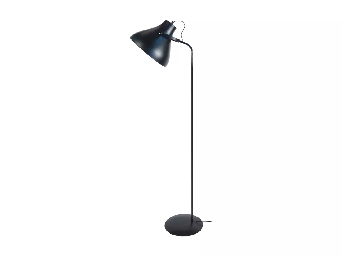 Lampadaire , articulé métal noir150 cm.