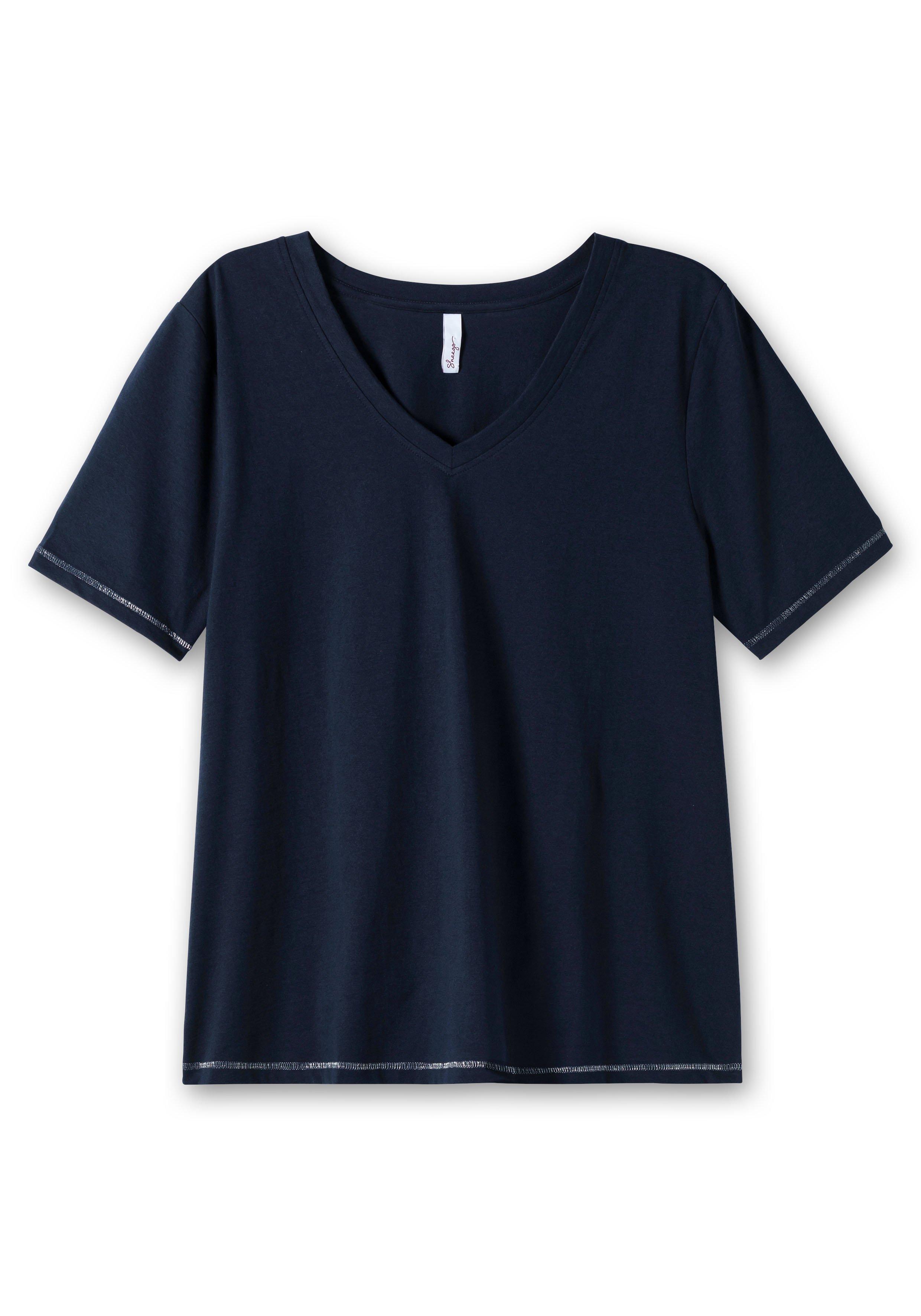 Shirt mit kleinem Glitzerdruck auf der Schulter