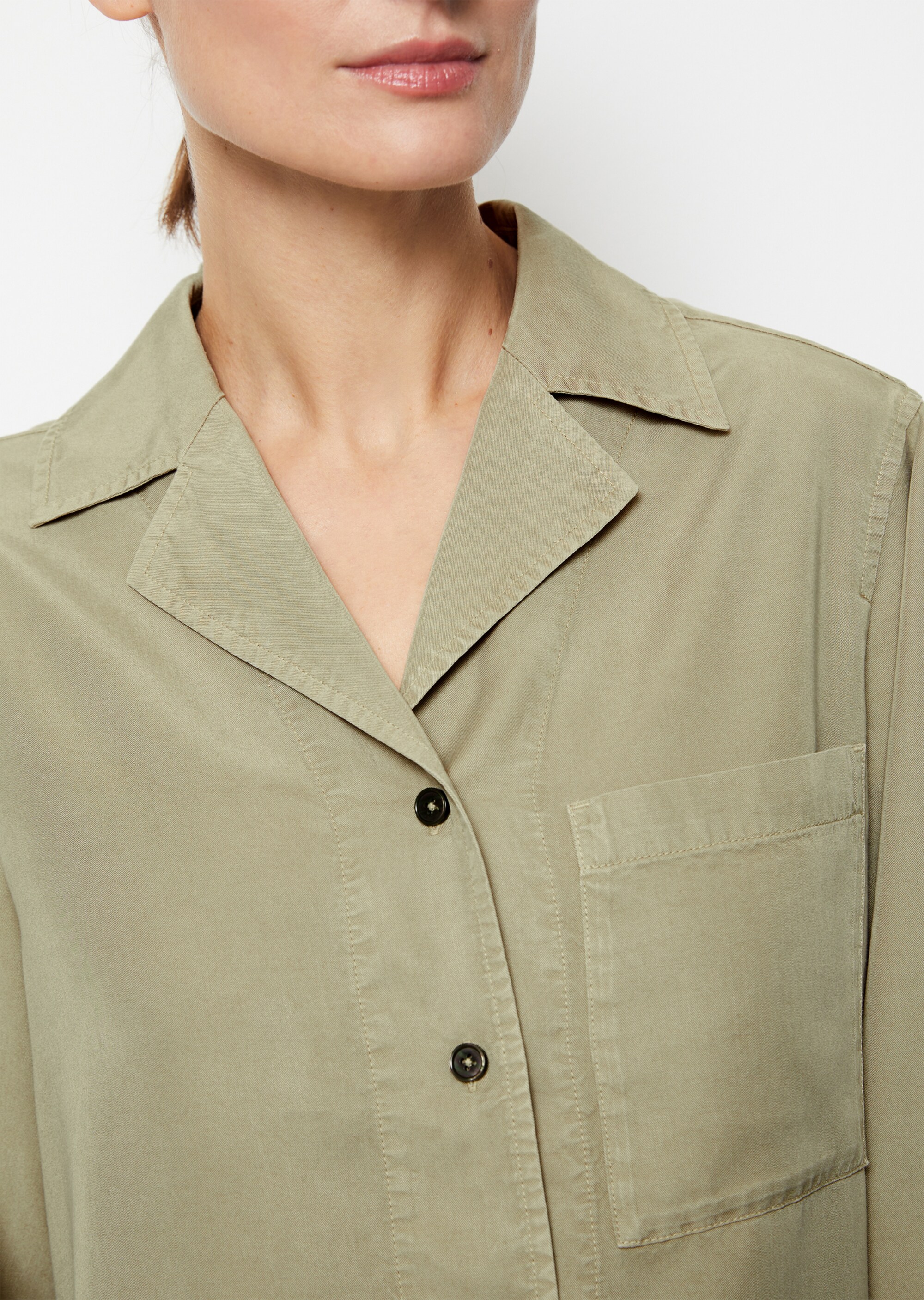 Bluse im Pyjama-Stil regularaus TENCEL™ Lyocell