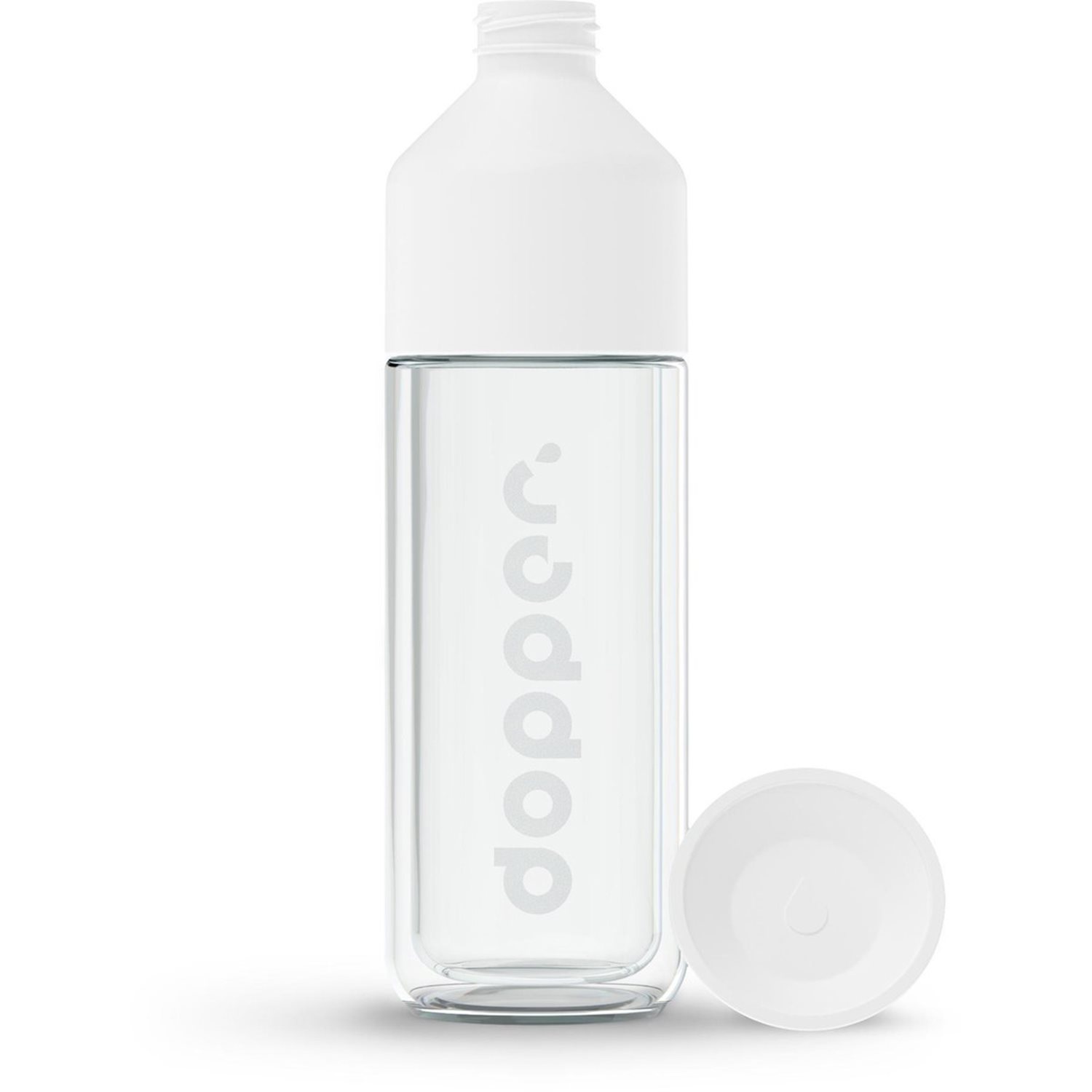 Dopper Glass Insulated Drinkfles 450 ml white