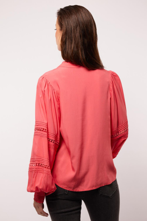 Fluresk roze dames blouse