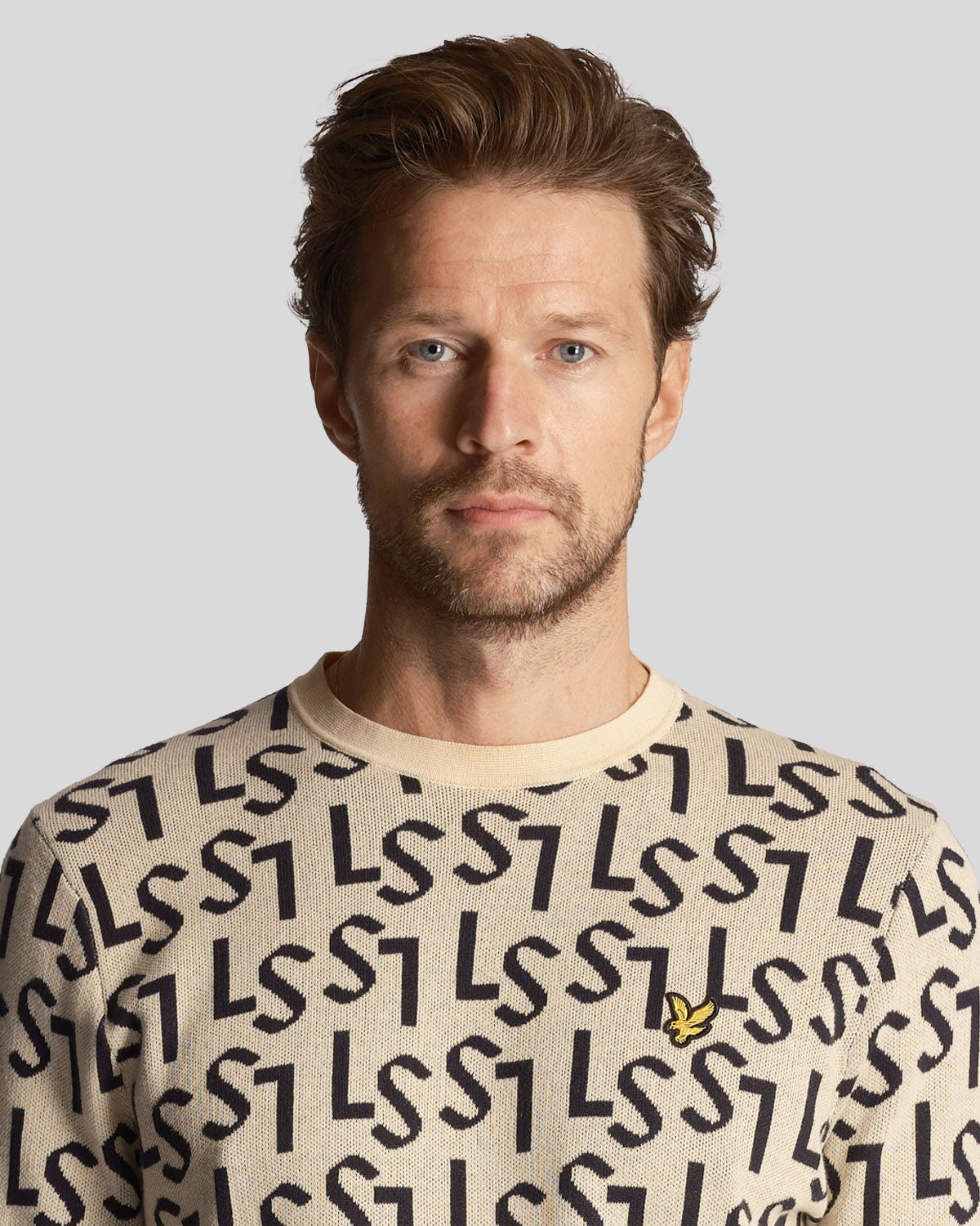 Lyle & Scott  Golf Monogram Knitted Crew Neck