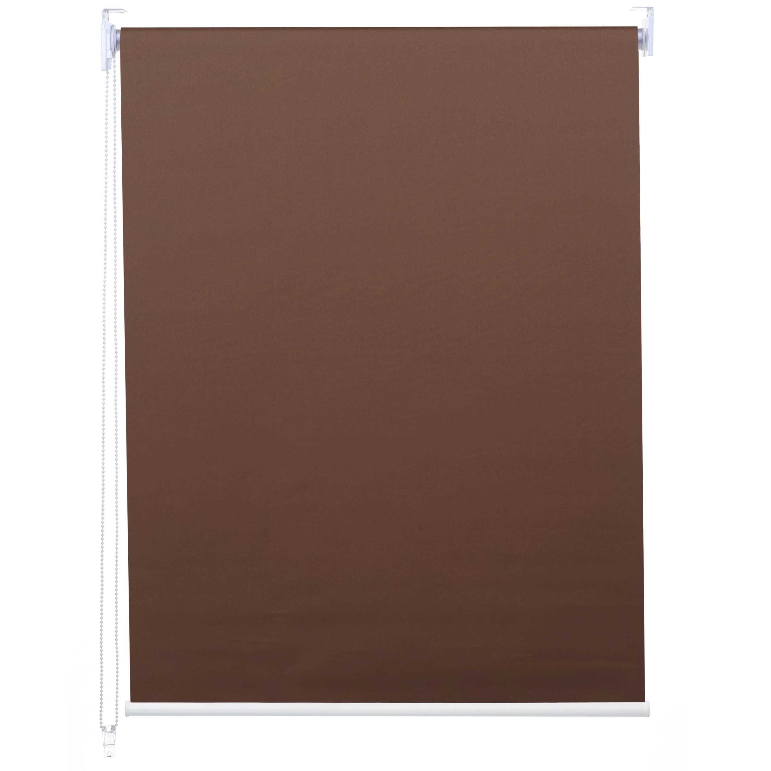 Rollo MCW-D52, Fensterrollo Seitenzugrollo Jalousie, Sonnenschutz Verdunkelung blickdicht 80x160cm ~ braun