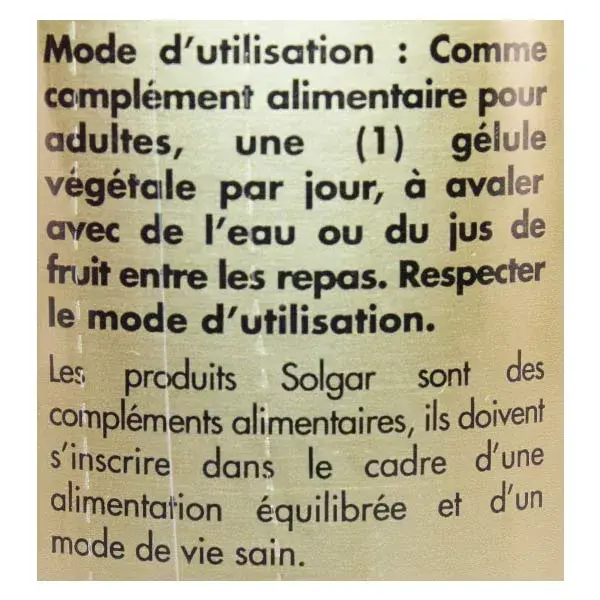 Solgar GABA 500mg 50 gélules végétales