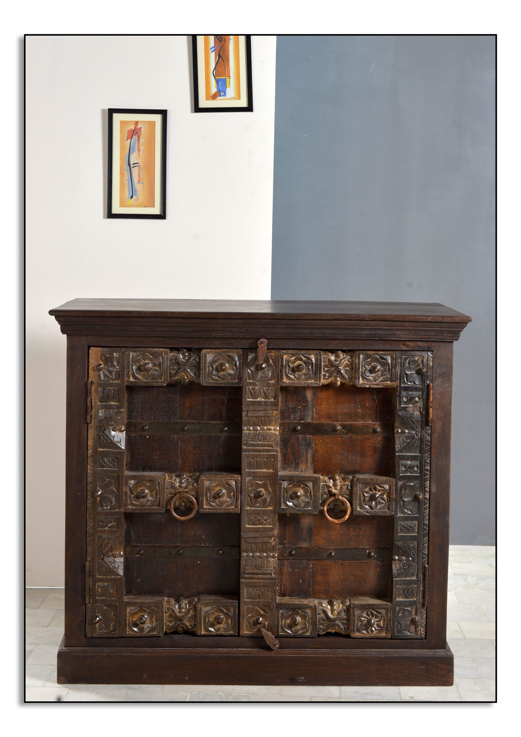 Kommode ALMIRAH Altholz Sideboard Wohnzimmerschrank Mehrzweck Schrank