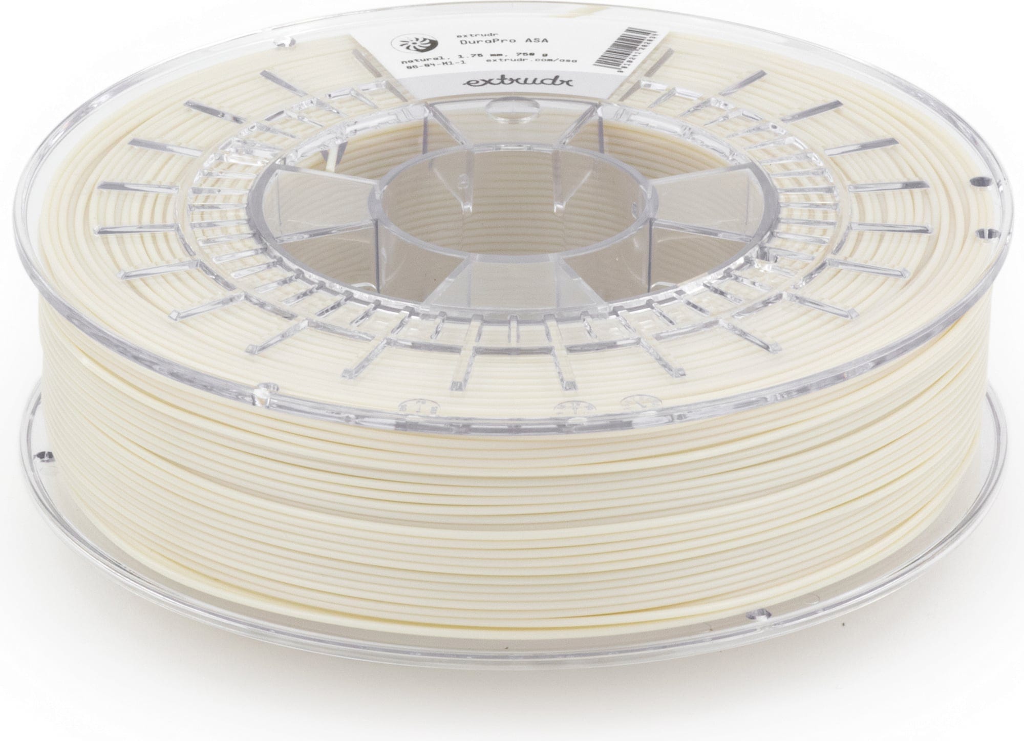 Extrudr  DuraPro ASA Natur, 1,75 mm / 750 g    UV- und witterungsbeständiges Filament in Natur
