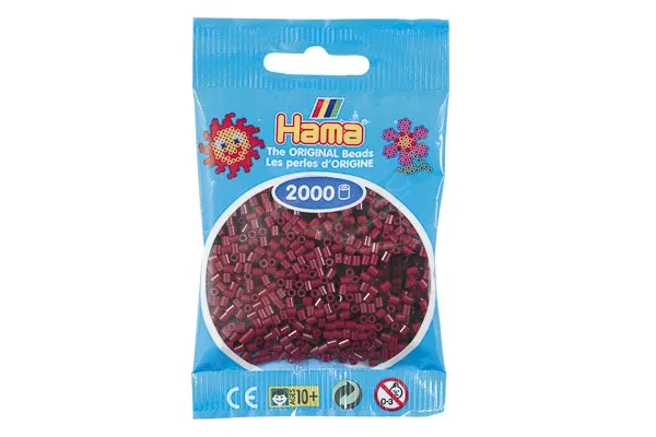 Hama mini perler 2000 stk. burgundy