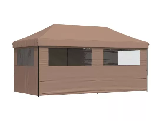 Tente de réception pliable escamotable avec 4 parois latérales