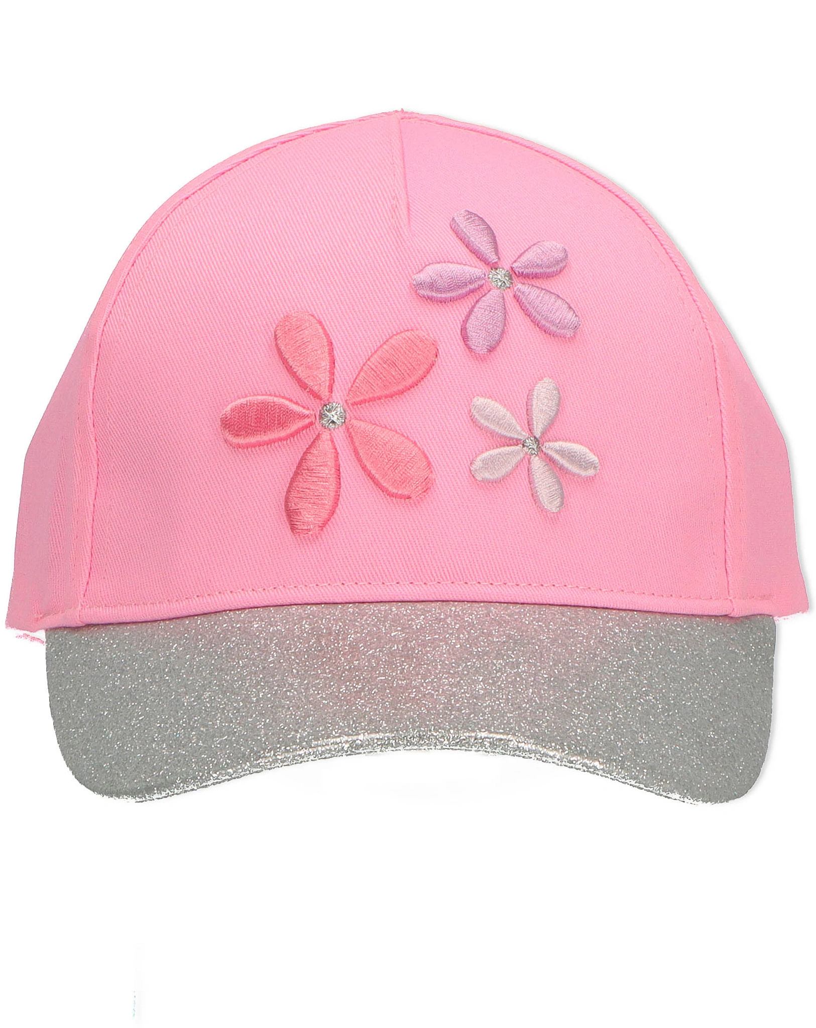 Basecap BLÜMCHEN in rosa/silber