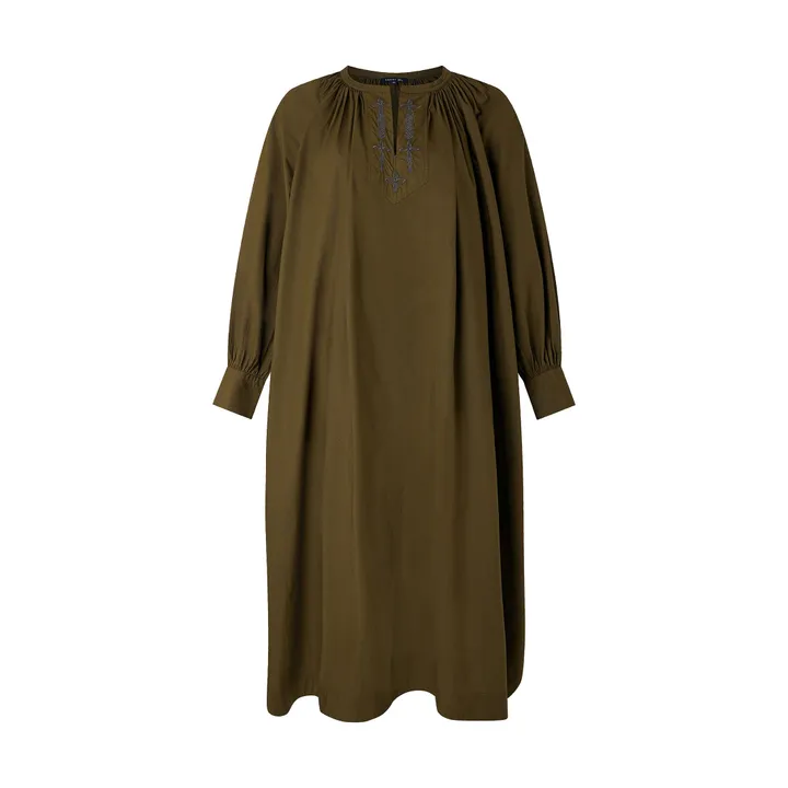 Soeur Robe Aliette Popeline de Coton | Vert kaki