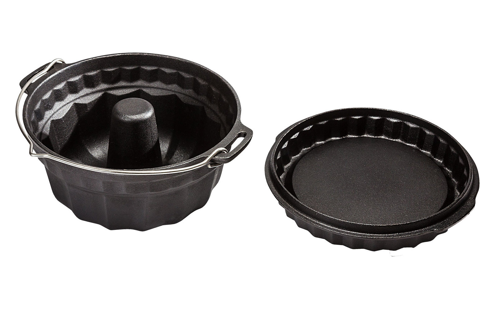Petromax GF1 Gusseisen Gugelhupfform mit Tortenboden-Deckel 3 Liter
