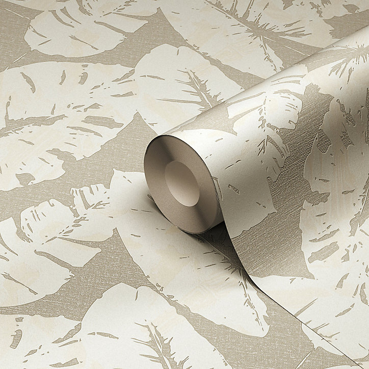 Papier peint vinyle sur intissé GoodHome Scolyme beige