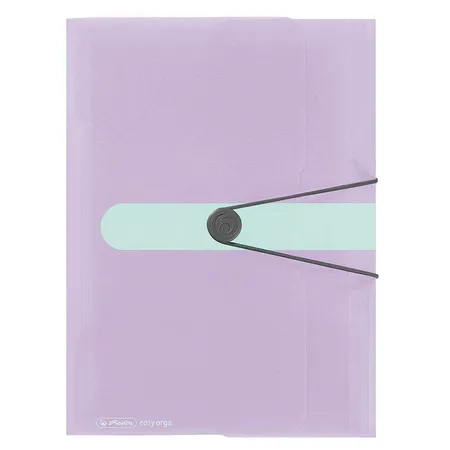 Herlitz Gummizugmappe PP A4 transparent flieder