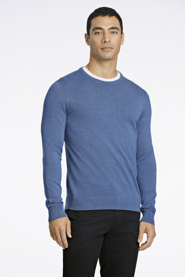 Lindbergh Ecovero L/S o-neck knit Dusty blue mel