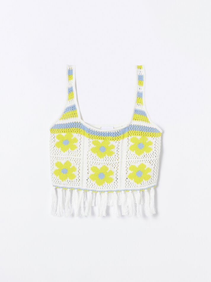 Blusa de tricô com franjas - Lima