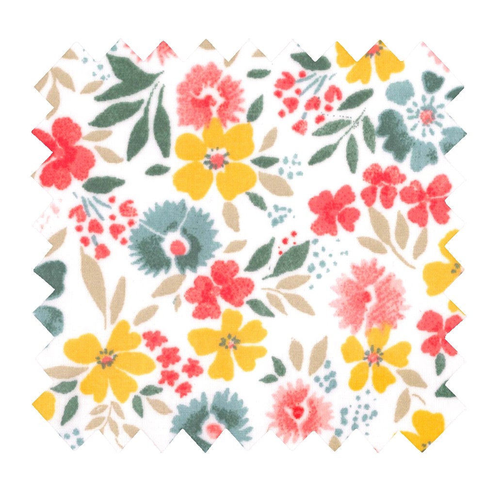 Tissu Enduit Au Mètre Ex2512 Pensées Aquarelle Multicolore