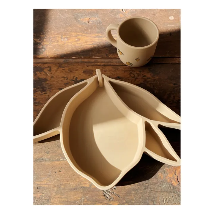 Konges Sløjd Set repas en silicone Citron | Sable