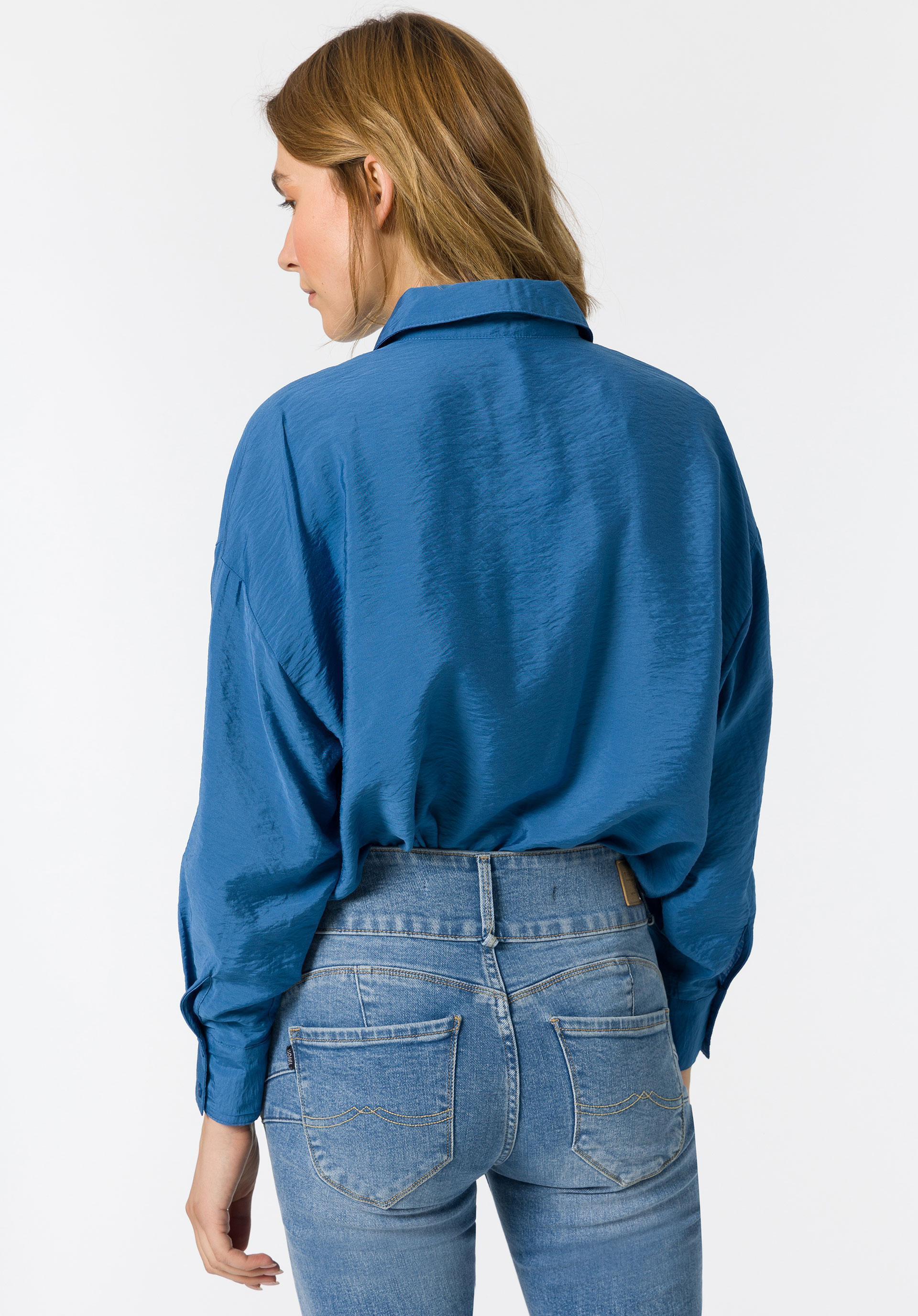 Camisa Manga Comprida Azul
