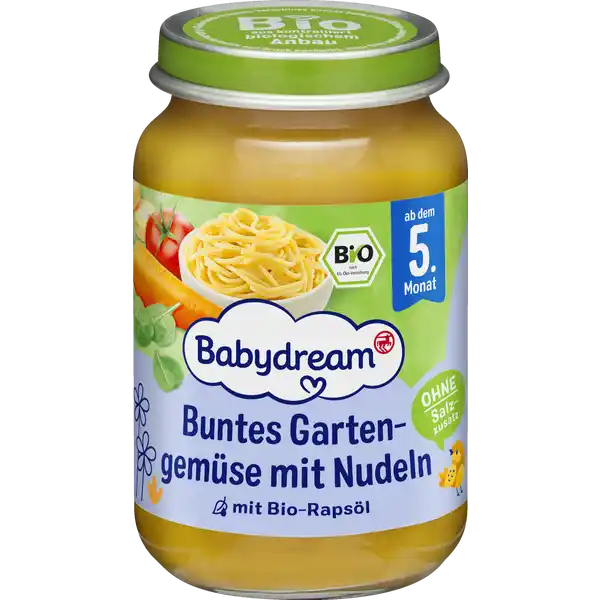 Bio Buntes Gartengemüse mit Nudeln