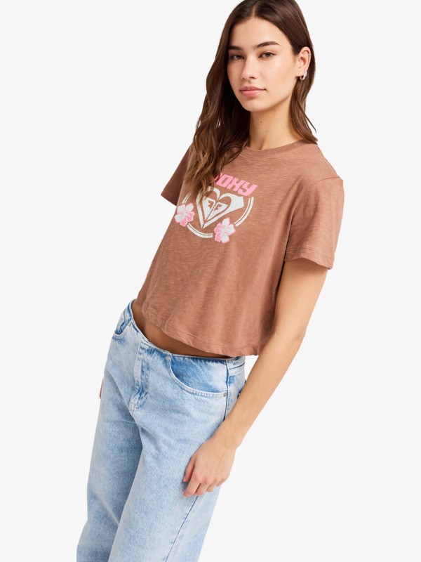 Endless Weekends T-Shirt à manches courtes Marron Femme