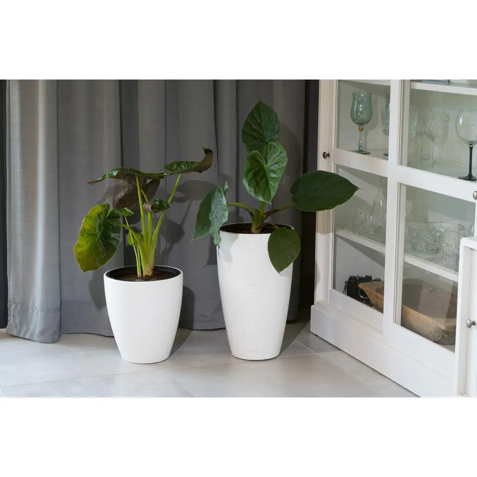Form Plastic Plantenpot/bloempot - kunststof - wit - D30 x H32 cm