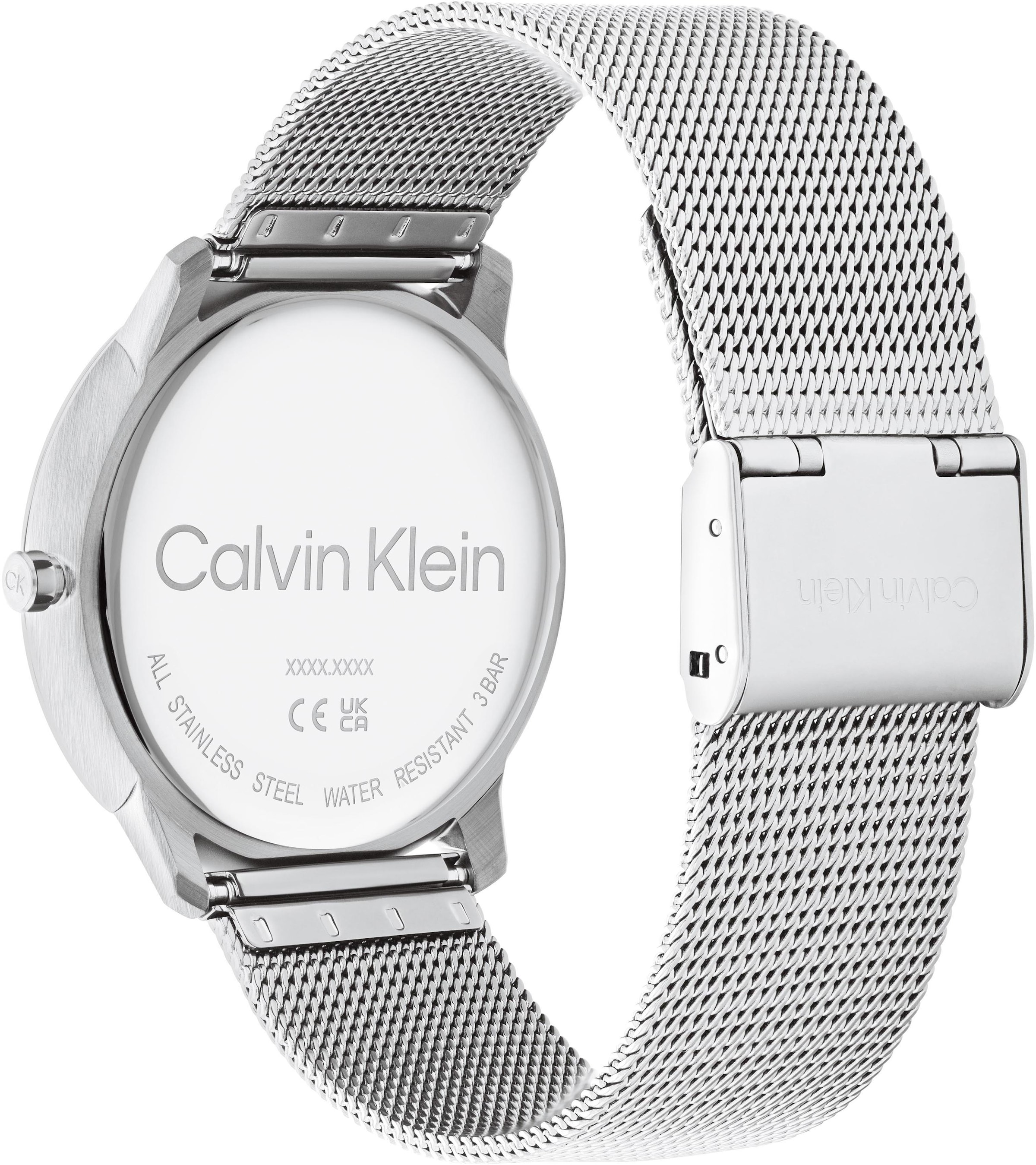 Calvin Klein Quarzuhr »CK ICONIC 40 mm« Armbanduhr, Damenuhr, Herrenuhr, Edelstahlarmband, analog