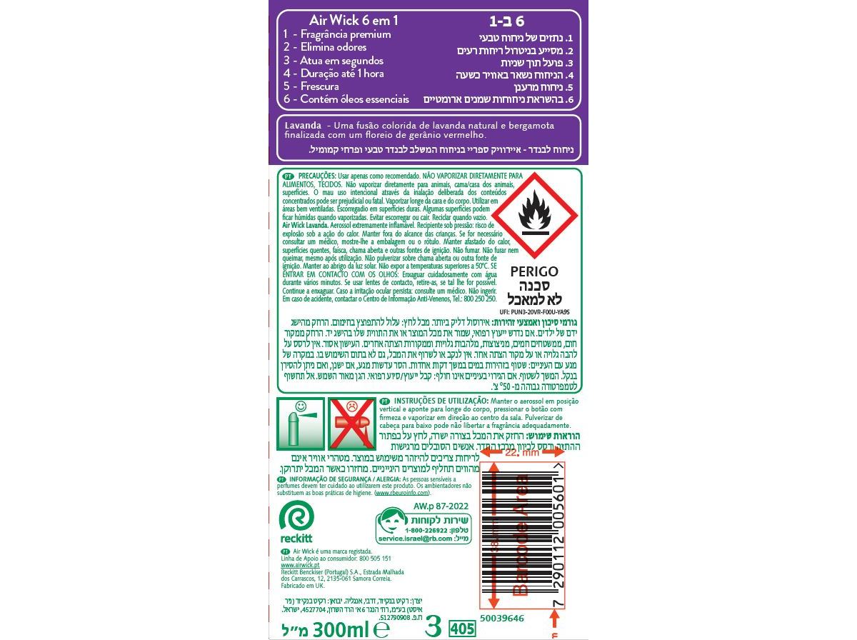 AMBIENTADOR AIR WICK AEROSOL LAVANDA 300ML