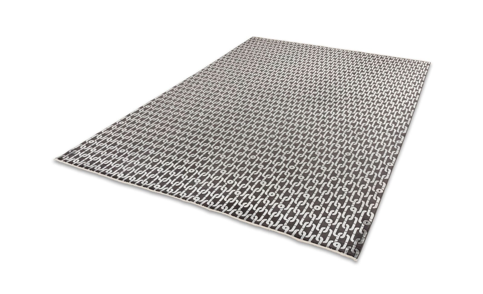 JOOP! Teppich CHAINS 170 x 240 cm silberfarbig