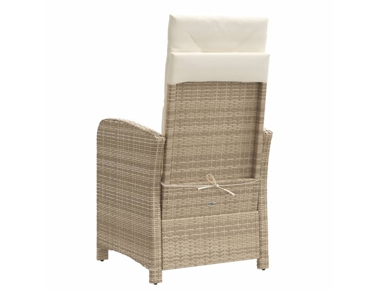 VIDAXL - Chaises inclinables de jardin lot de 2 et coussins beige rot...