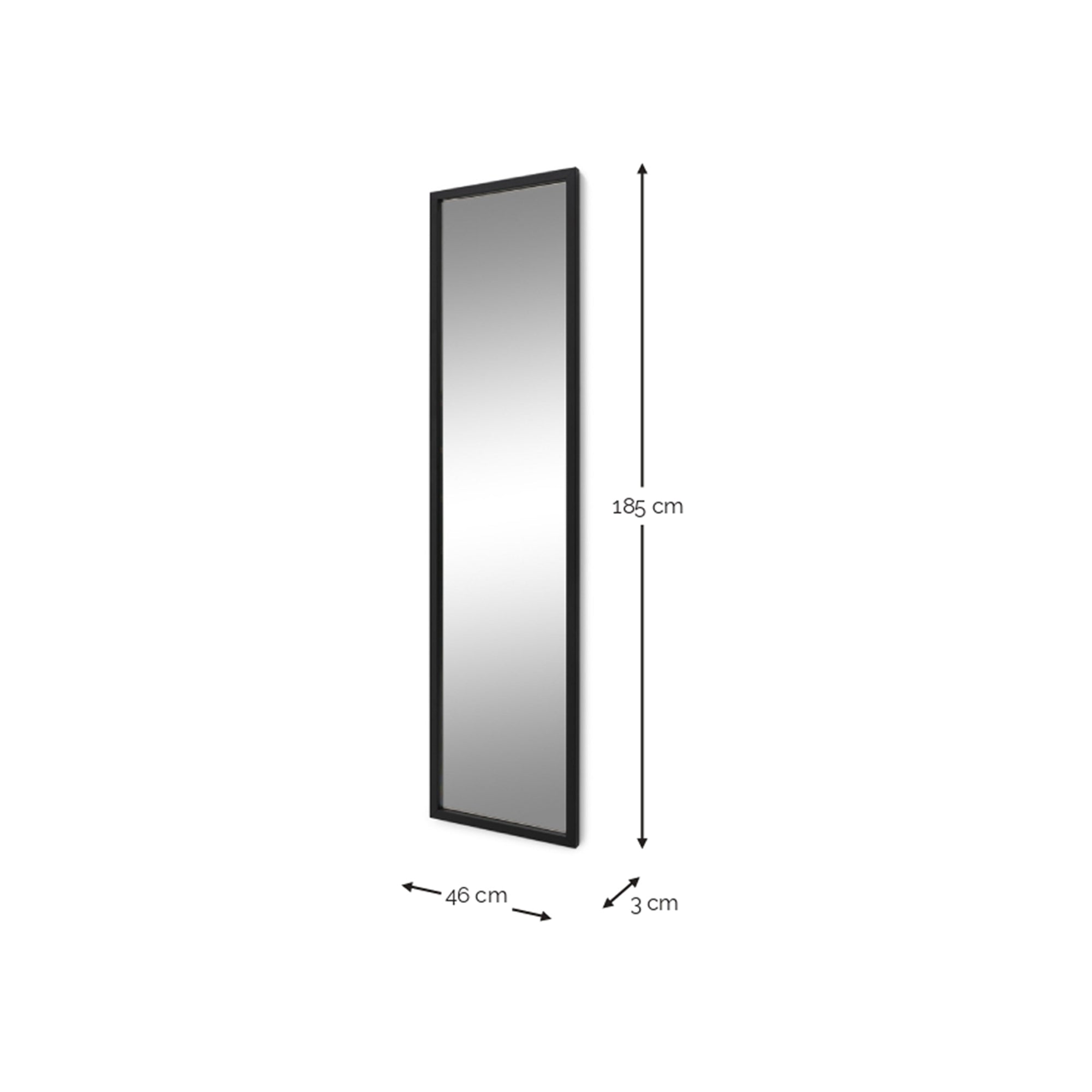 Spinder Design Senza Spiegel H 185 x B 46 cm - Wit