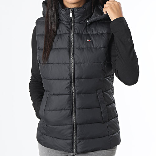 Doudoune Capuche Sans Manches Femme Basic 3742 Noir