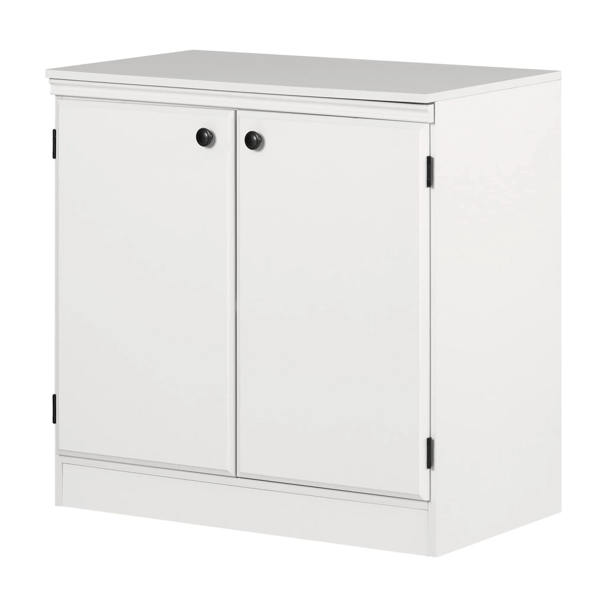 South Shore Armoire de Rangement 2 Portes - Morgan Blanc Solide