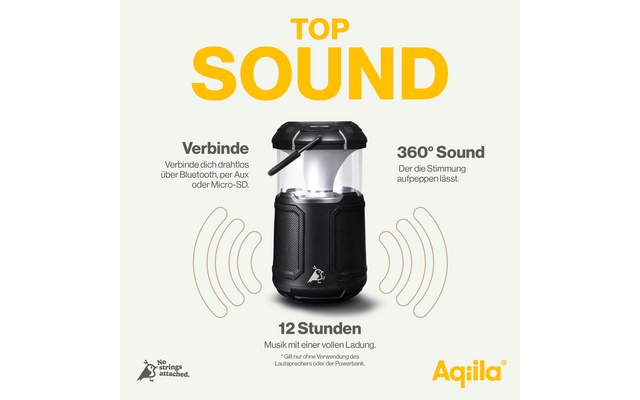 Aqiila Soundbird B10 3 in 1 Lampe, Lautsprecher und Powerbank 10000 mAh