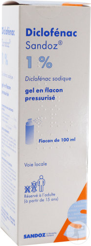 Sandoz Diclofénac 1% Diclofen. Sodique Gel Flacon Pressurisé 100ml