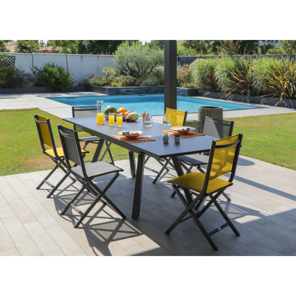 Chaise jardin pliante en aluminium thema