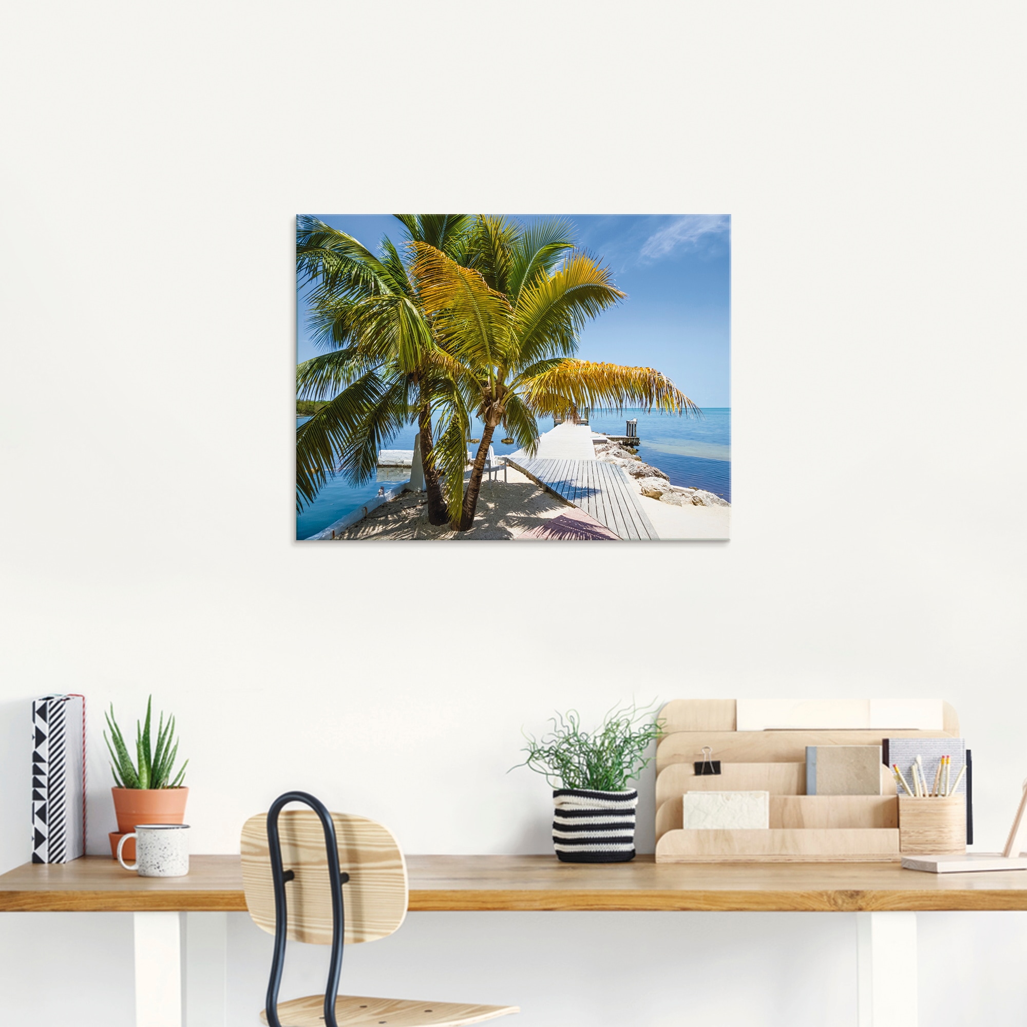 Artland Glasbild »Florida Keys Himmlischer Blick« Strand 1 Stk. tlg. in verschiedenen Grössen