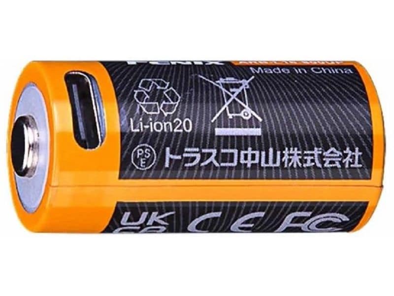 Fenix Akku ARB-L16-800UP Li-Ion 16340 mit USB-C 800 mAh, 1 USB-C Akku